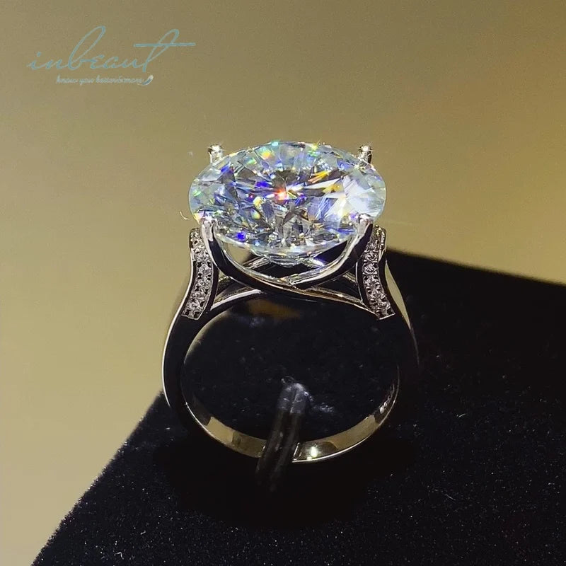 Silver 925 Original 10 Carat Brilliant Cut Pass Diamond Test D Color Moissanite Wedding Ring for Teen Girls Gift Fine Jewelry