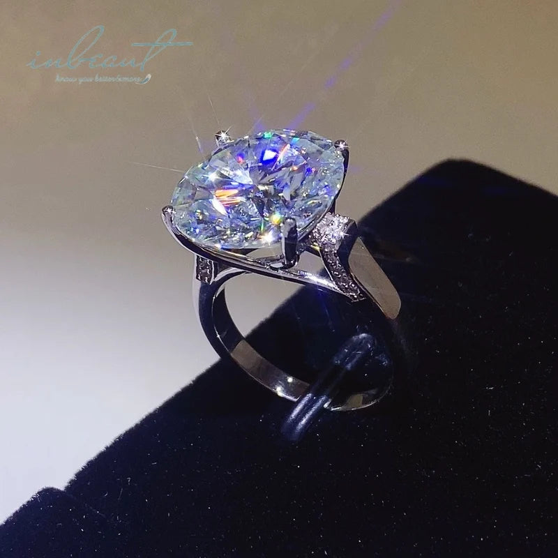 Silver 925 Original 10 Carat Brilliant Cut Pass Diamond Test D Color Moissanite Wedding Ring for Teen Girls Gift Fine Jewelry