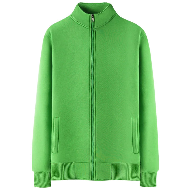 Autumn and Winter Lamb Velvet Jacket Neutral Solid Color Wild Couple Zipper Jacket Custom Personality LOGO 2021 New NSLP
