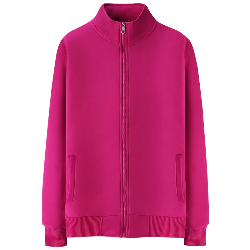 Autumn and Winter Lamb Velvet Jacket Neutral Solid Color Wild Couple Zipper Jacket Custom Personality LOGO 2021 New NSLP