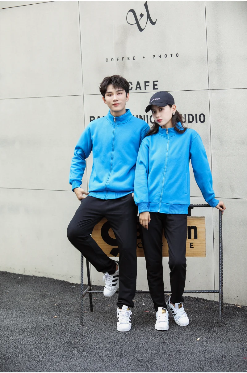 Autumn and Winter Lamb Velvet Jacket Neutral Solid Color Wild Couple Zipper Jacket Custom Personality LOGO 2021 New NSLP