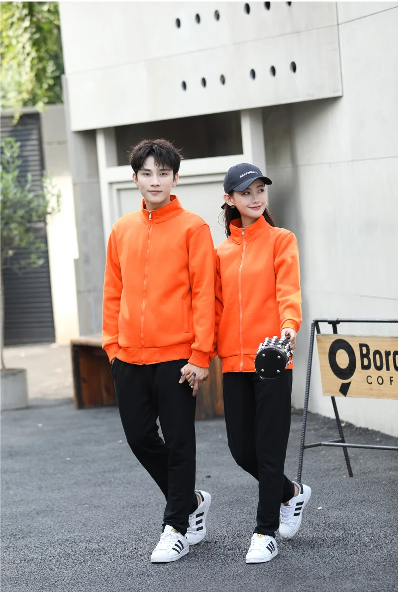 Autumn and Winter Lamb Velvet Jacket Neutral Solid Color Wild Couple Zipper Jacket Custom Personality LOGO 2021 New NSLP