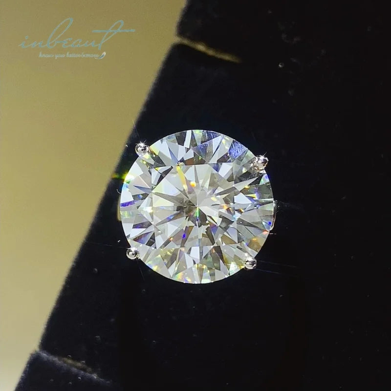 Silver 925 Original 10 Carat Brilliant Cut Pass Diamond Test D Color Moissanite Wedding Ring for Teen Girls Gift Fine Jewelry