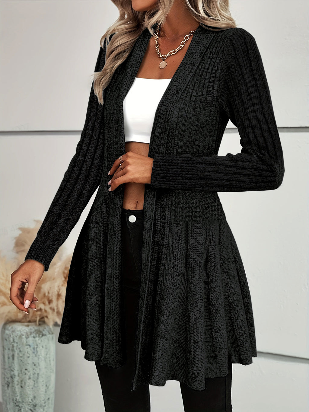 Foreign trade cross-border Europe and the United States Amazon source manufacturers long sleeve cardigan coat long sweater spring and autumn winter