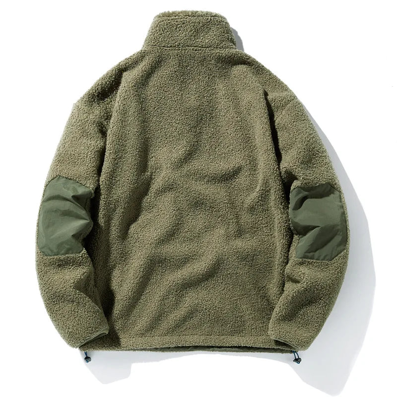 New Style Fleece Solid Color Pullover Top for Couples of Young Men in Japanese and Korean Styles in Autumn and Winter.