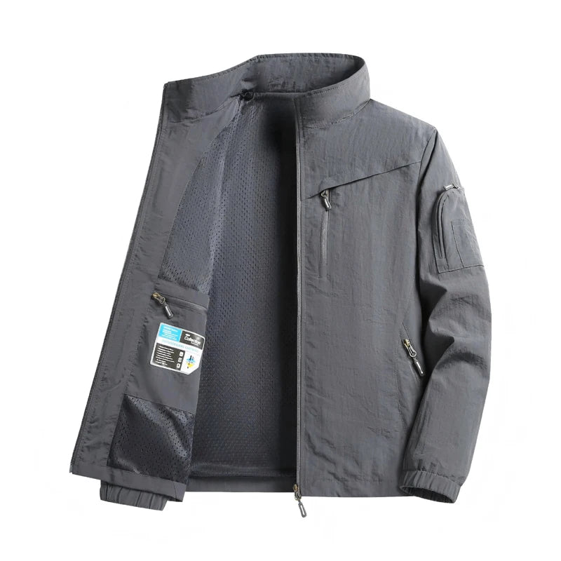 Men's Windbreaker Jacket Waterproof Windshield Hooded Thin Coat Male Lightweight Water Proof Wind Breaker Fishing Outwear Spring