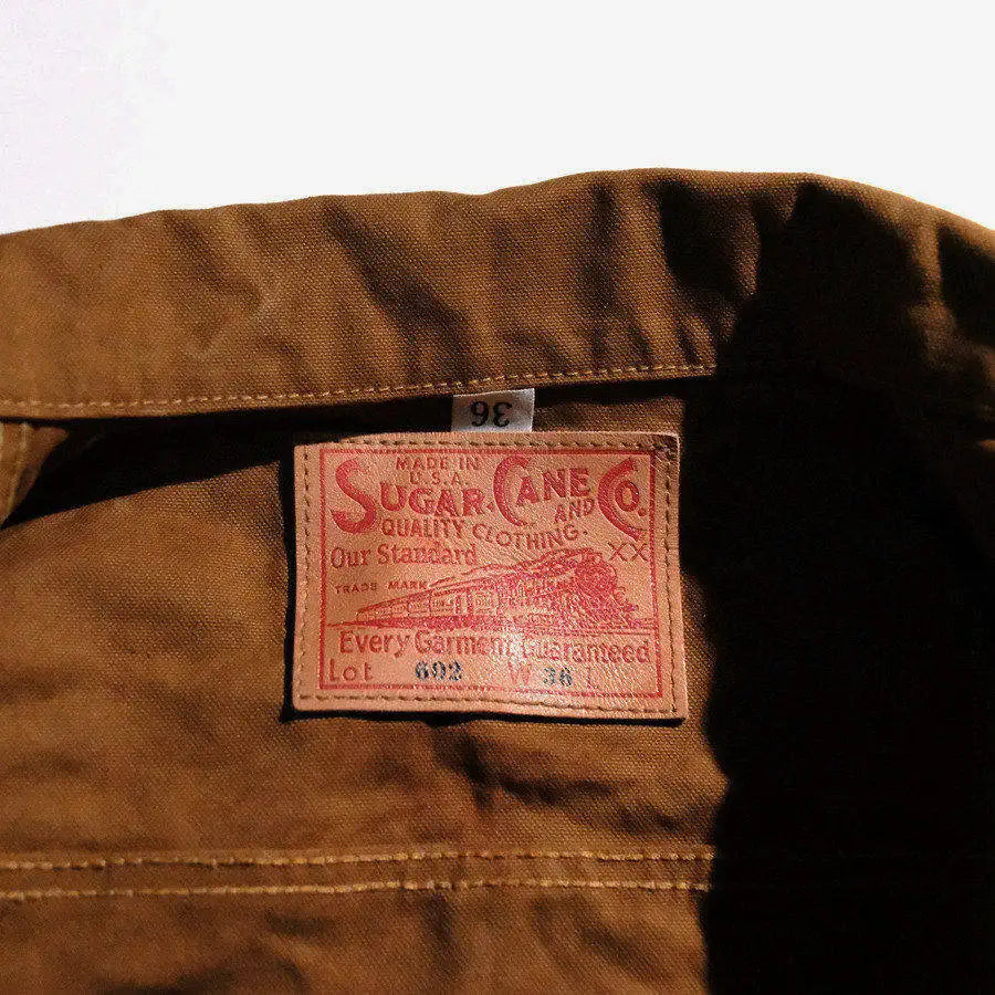 SUGAR CANE & CO 1953 Type 2 13oz Brown Red Ear Japanese Cotton Canvas Jacket