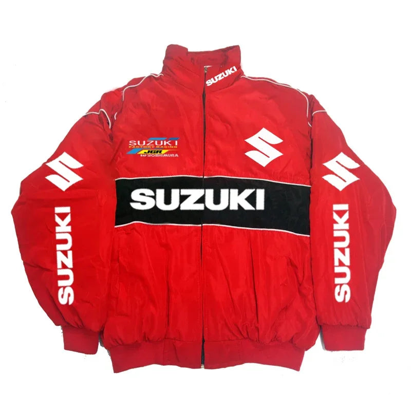 Suzuki Racing Jacket Fashionable Motorcycle Riding Jacket Men and Women Providing Warm Cycling Baseball Y2k Jacket Men Clothing