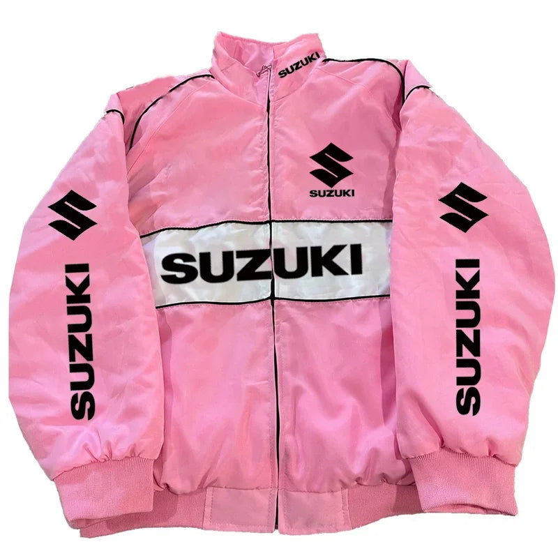 Suzuki Racing Jacket Fashionable Motorcycle Riding Jacket Men and Women Providing Warm Cycling Baseball Y2k Jacket Men Clothing