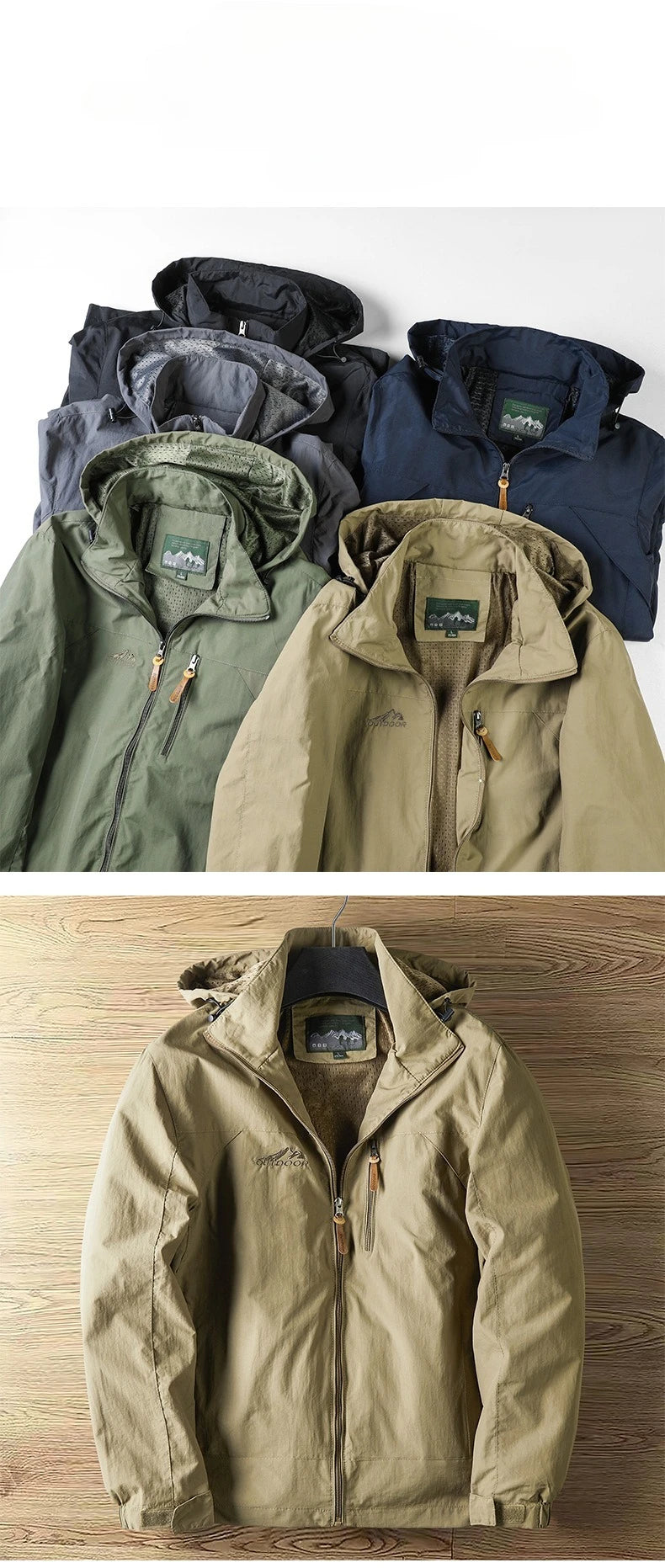 Spring Mens Rainproof Jacket High-quality Thin Breathable Outdoor Hiking Windproof Tactical Hooded Coats Europe 5XL Men Clothing