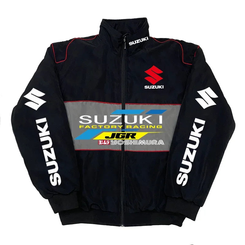 Suzuki Racing Jacket Fashionable Motorcycle Riding Jacket Men and Women Providing Warm Cycling Baseball Y2k Jacket Men Clothing