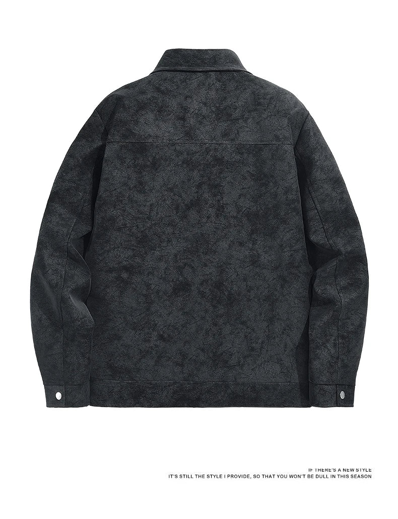Men Turn Collar Jackets Men Spring and Autumn Button Up Jacket Men Classic Loose and Comfortable Jackets Casual Windproof Jacket