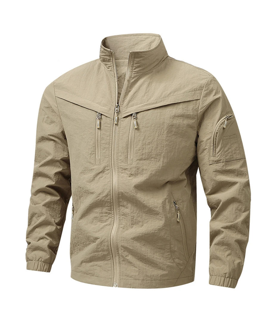 8XL Plus Size Camp Jacket Men Outerwear Outdoor Male Fashion Casual Windbreaker Jacket Big Size 8XL