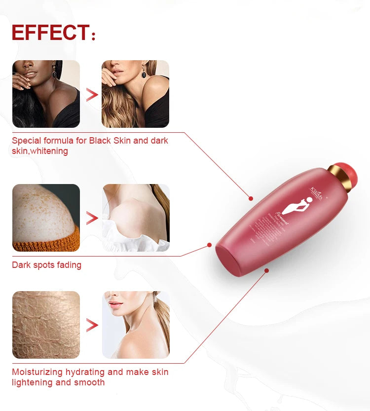 Korea Women Whitening Coconut Pearl Milk Body Lotion Whitening Skin Body Lotion Lightening for Dark Skin and Black Skin 300ml