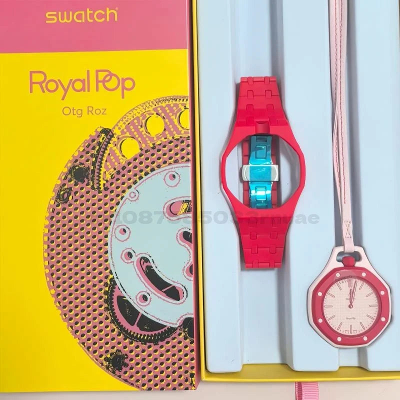 1:1 AP SWATCH Joint Watch Quartz Strap AP Swatch Logo Replica Royal Oak Pocket Watch Couple Watch Exquisite Birthday New Gift