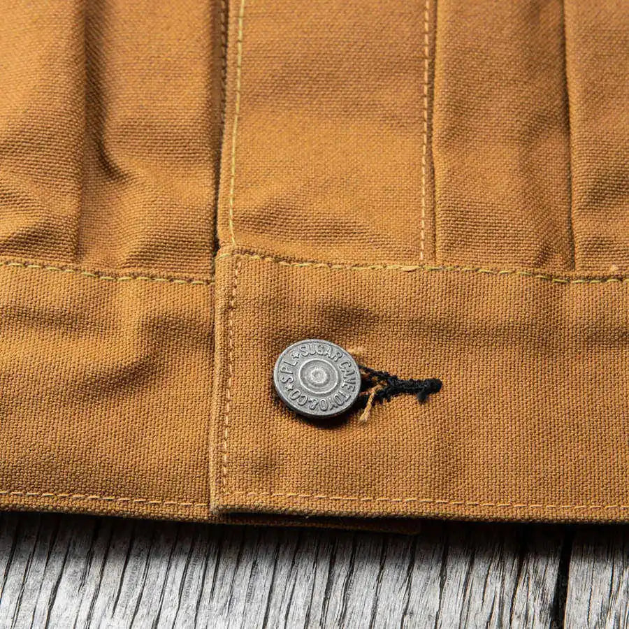 SUGAR CANE & CO 1953 Type 2 13oz Brown Red Ear Japanese Cotton Canvas Jacket