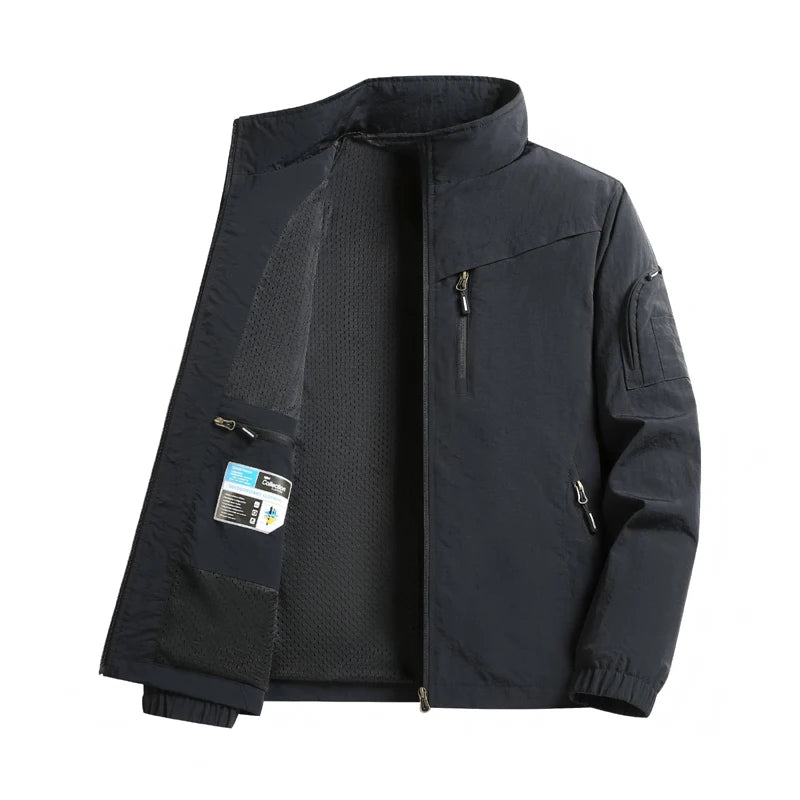 Men's Windbreaker Jacket Waterproof Windshield Hooded Thin Coat Male Lightweight Water Proof Wind Breaker Fishing Outwear Spring