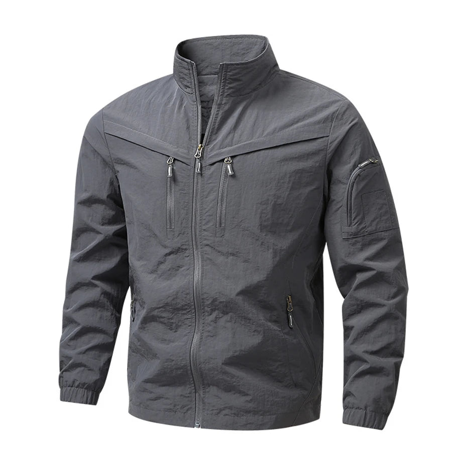 8XL Plus Size Camp Jacket Men Outerwear Outdoor Male Fashion Casual Windbreaker Jacket Big Size 8XL