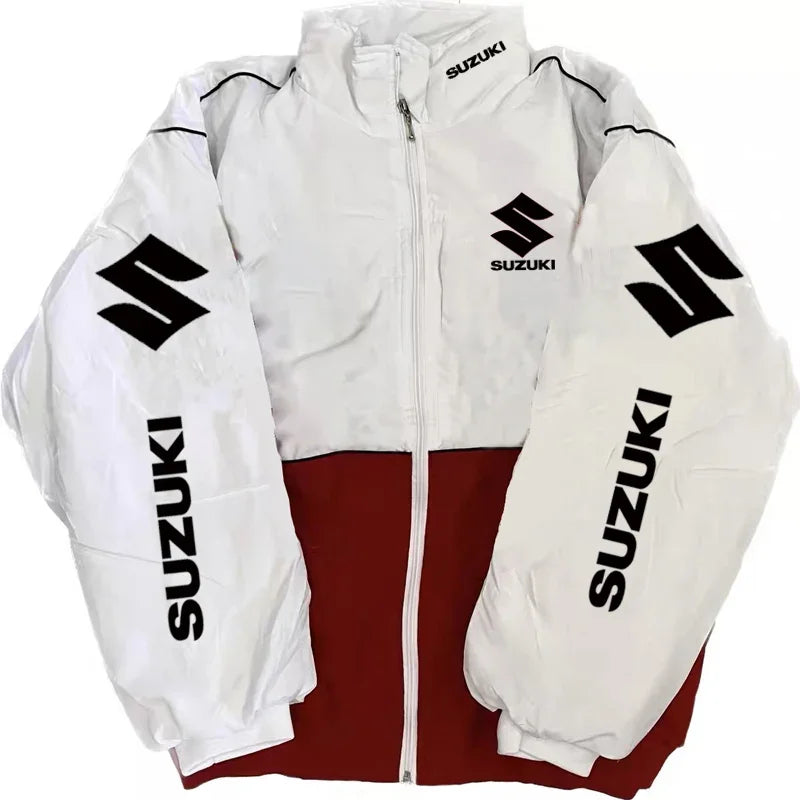 Suzuki Racing Jacket Fashionable Motorcycle Riding Jacket Men and Women Providing Warm Cycling Baseball Y2k Jacket Men Clothing