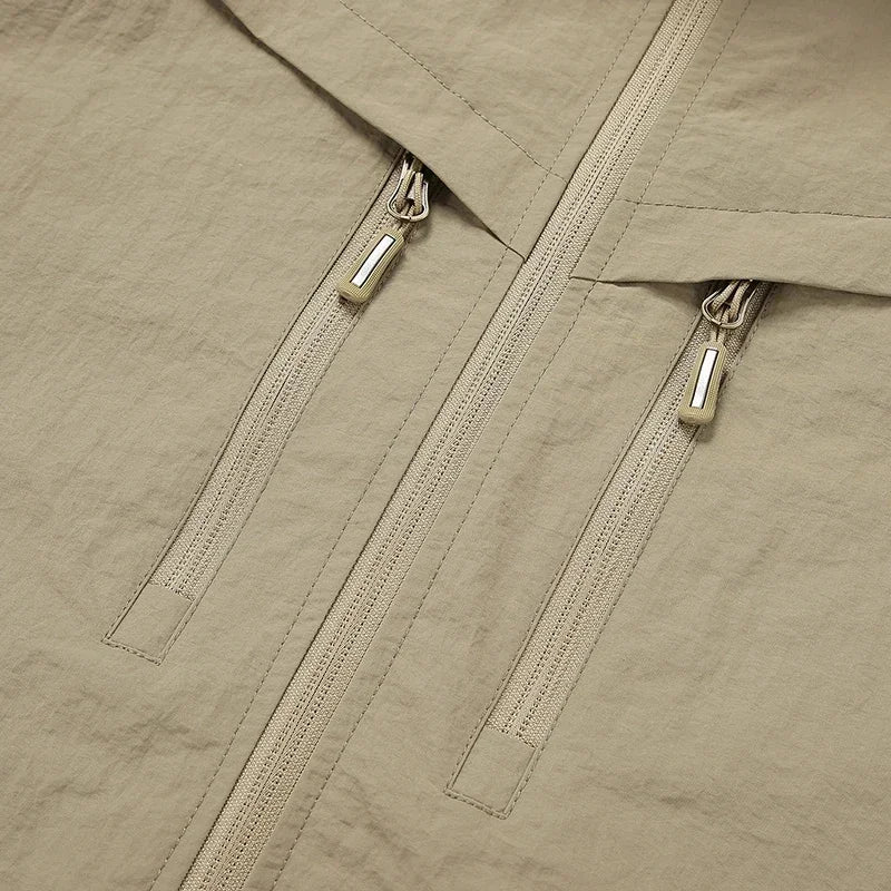 Outdoor Stand Collar Cargo Jacket Men 8XL Waterproof Windproof Tactical Military Jacket Multi-pocket Hiking Mountain Coat Male