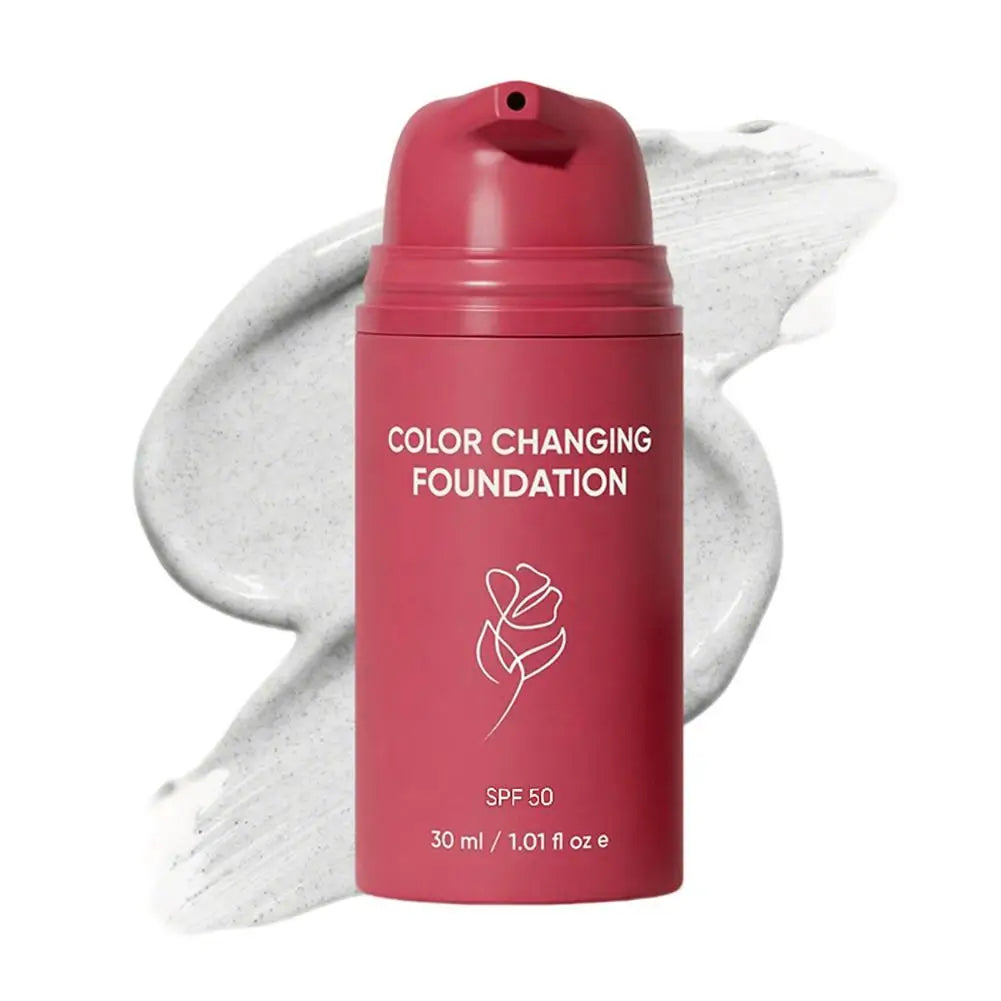 Korean Color Changing Foundation 30Ml SPF50 Oil Control Moisturizing Glycerin Nourishing Flawless Glow Base Cream  Face Makeup