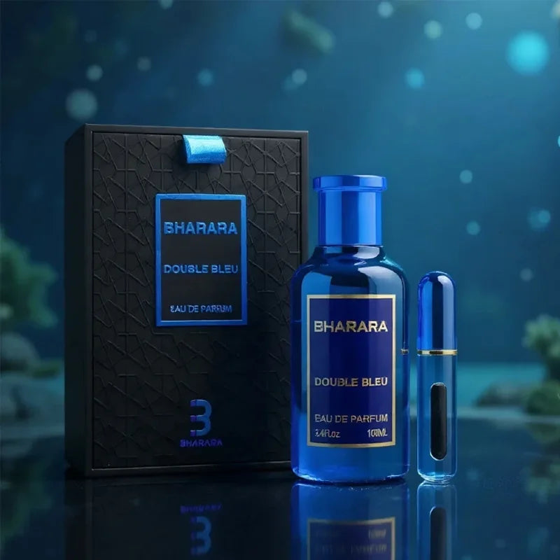 BHARARA Double Bleu King Niche Femme EDP, Luxury Perfume for Men Women, Sophisticated Scent 100ml + 10ml Travel.