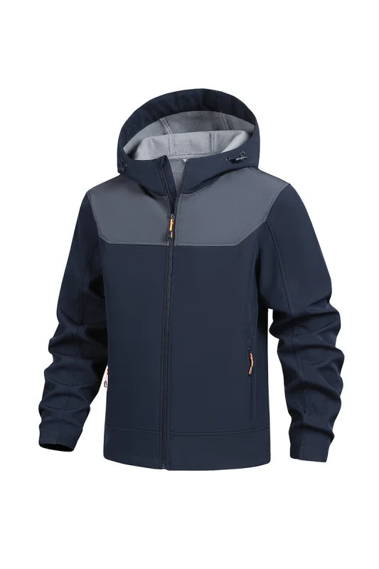 Men's Windproof and Waterproof Outdoor Sports and Leisure Jacket Plus Velvet Hooded Coats Winter Autumn New Fashionable Jackets