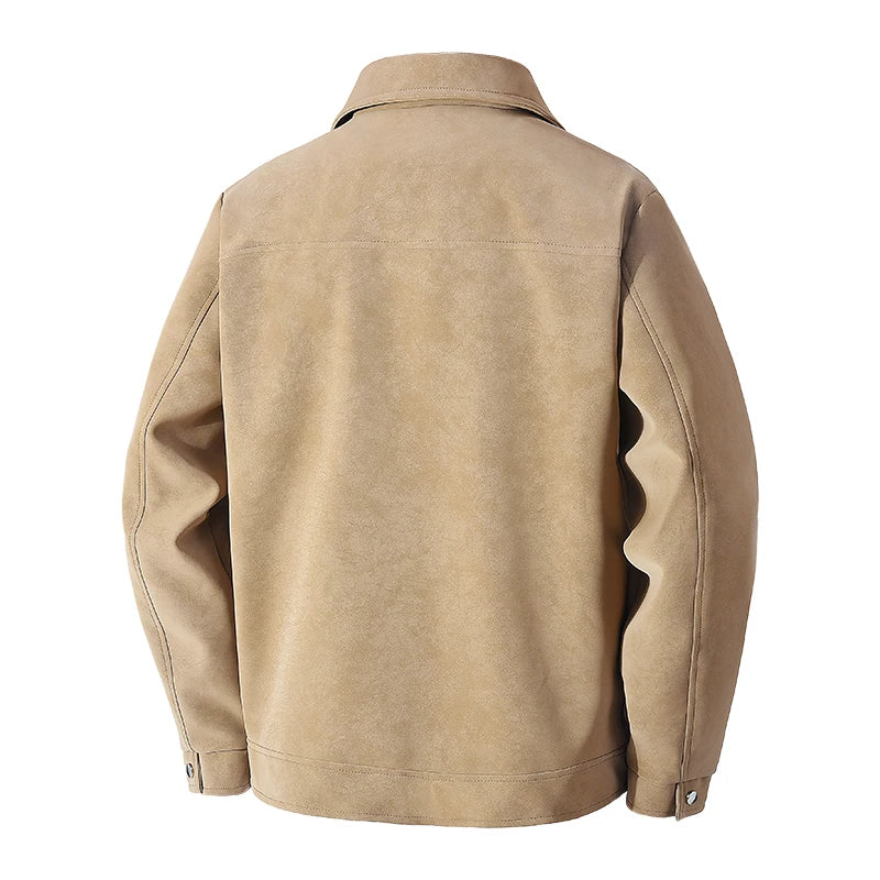 Men Turn Collar Jackets Men Spring and Autumn Button Up Jacket Men Classic Loose and Comfortable Jackets Casual Windproof Jacket