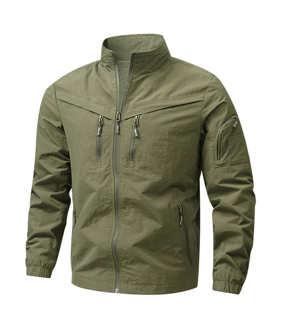 8XL Plus Size Camp Jacket Men Outerwear Outdoor Male Fashion Casual Windbreaker Jacket Big Size 8XL