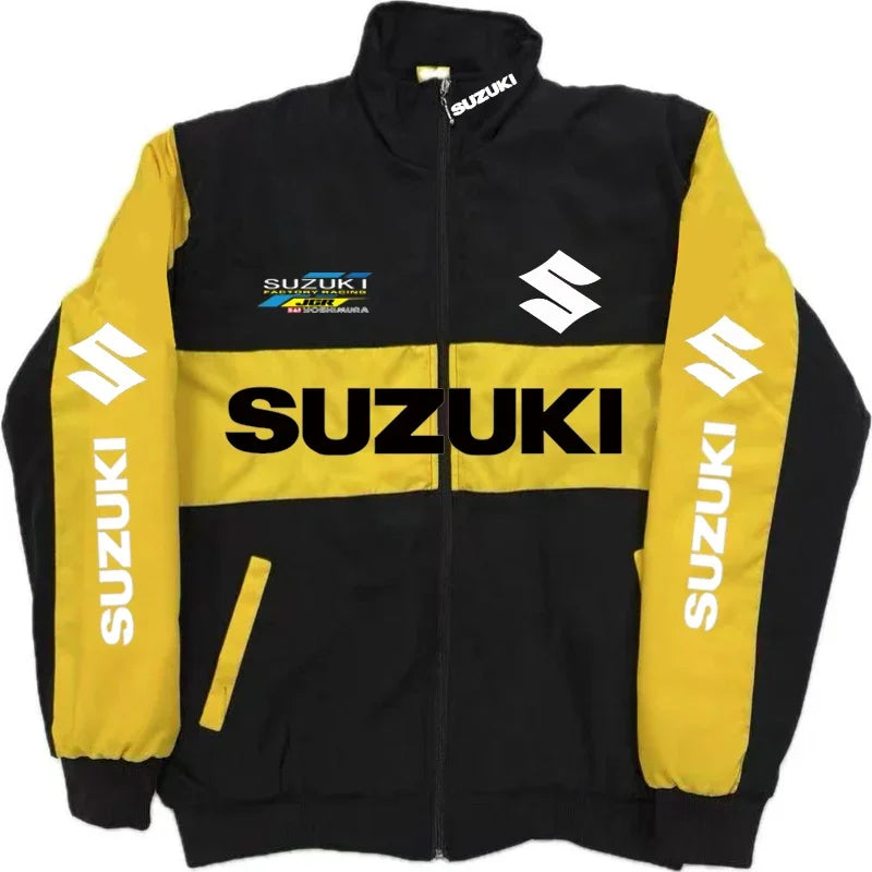 Suzuki Racing Jacket Fashionable Motorcycle Riding Jacket Men and Women Providing Warm Cycling Baseball Y2k Jacket Men Clothing
