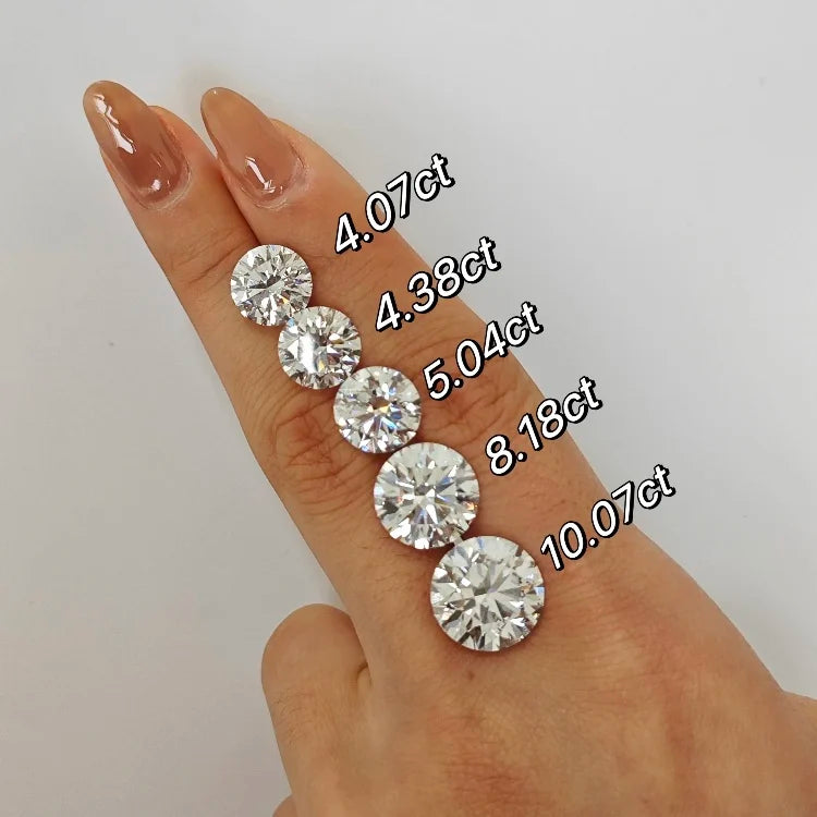 Anster IGI Certificated CVD HPHT Round 4ct Lab Grown Diamond Ring Custom 14k 18k Solid White Gold Ring Platinum Fine Jewelry