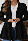 Autumn and Winter Long-sleeved Casual Solid Color Simple Cardigan Jacket Mid-length Knitted Sweater