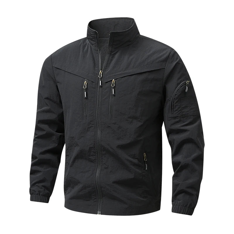 Fashion Jackets Multi-pocket Top Autumn Men's Casual Loose Cargo Jacket Outdoor Climbing Camping Windproof and Waterproof Coat