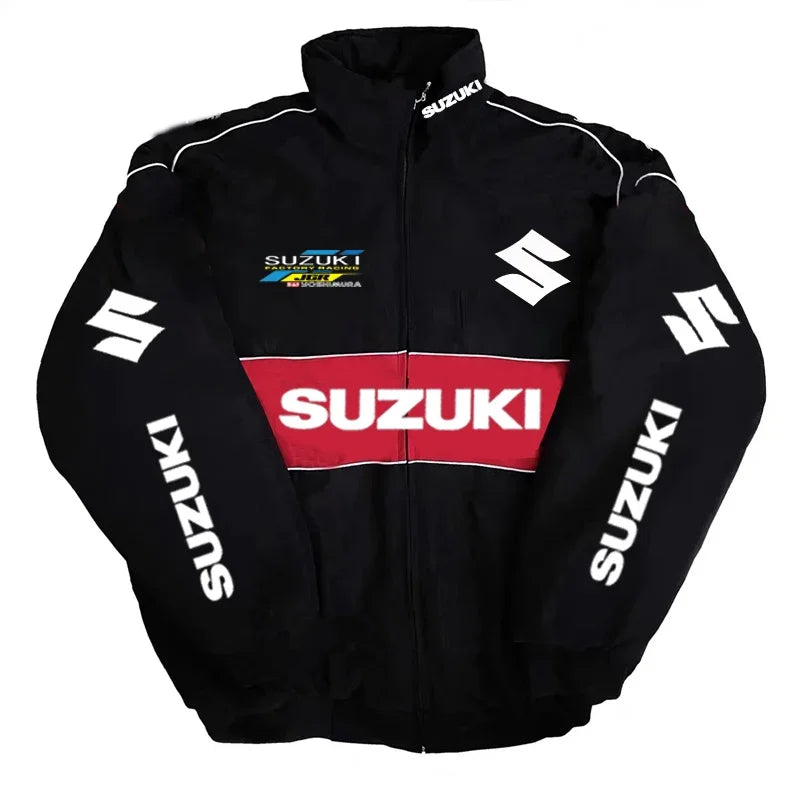 Suzuki Racing Jacket Fashionable Motorcycle Riding Jacket Men and Women Providing Warm Cycling Baseball Y2k Jacket Men Clothing
