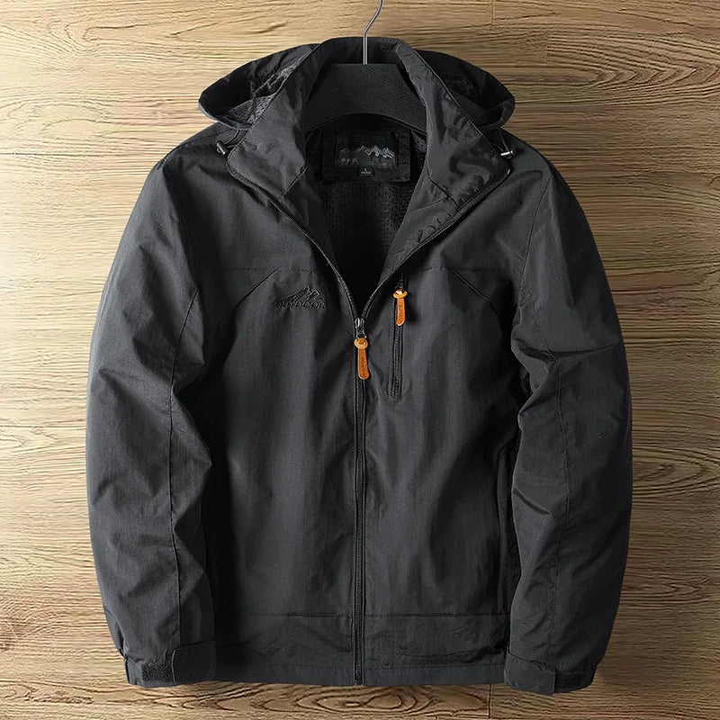 Spring Mens Rainproof Jacket High-quality Thin Breathable Outdoor Hiking Windproof Tactical Hooded Coats Europe 5XL Men Clothing