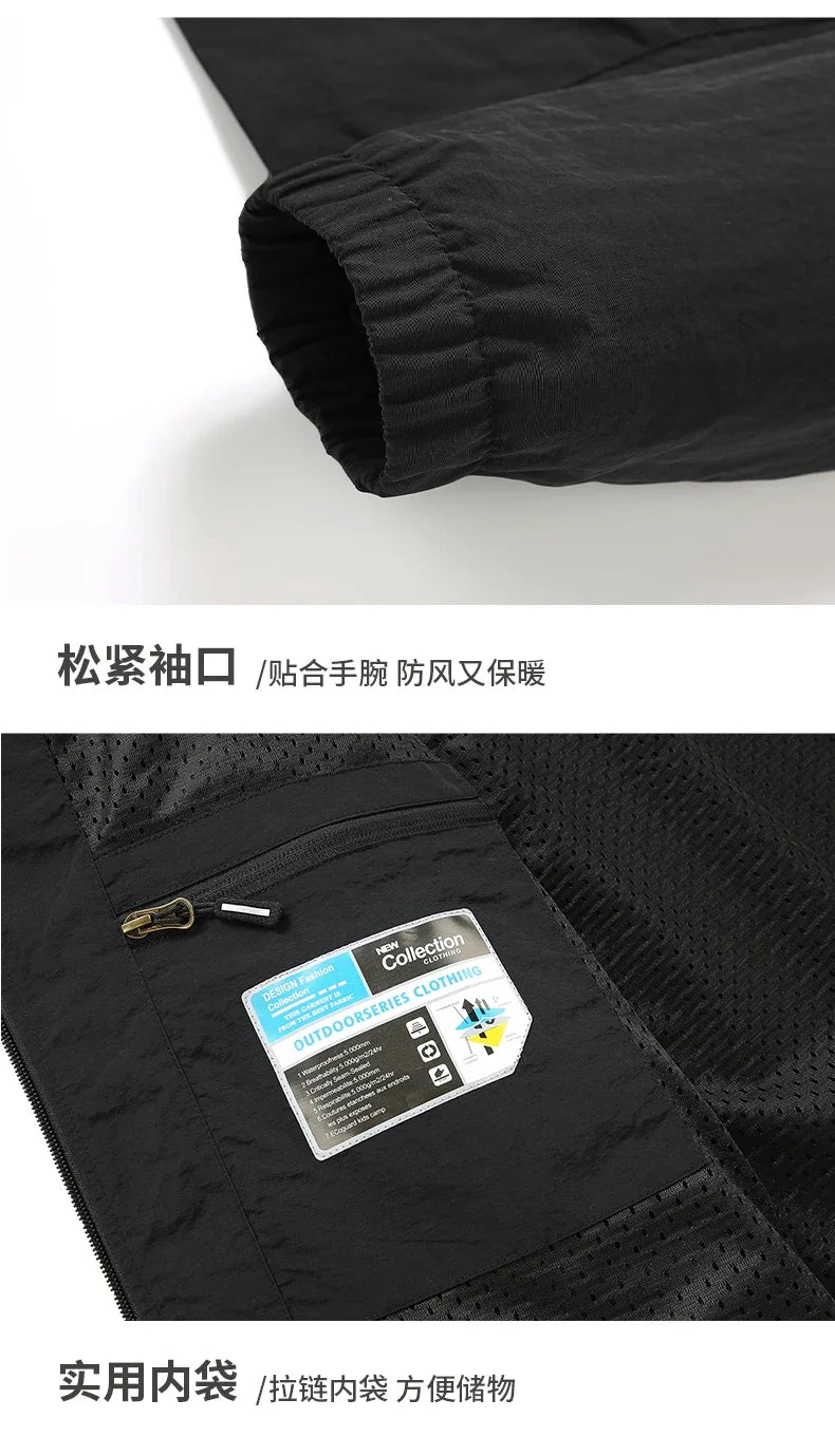 Spring Men Outdoor Multi Pockets Jacket Man Cargo Sports Windproof Tactical Zip Coat Male Waterproof Casual High Quality Jackets