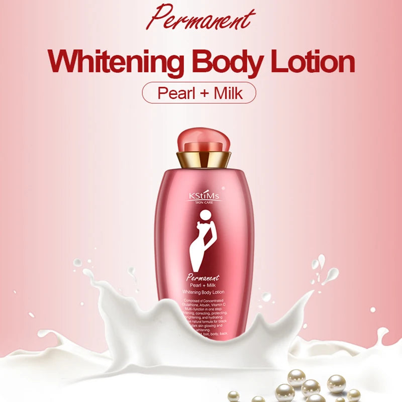 Korea Women Whitening Coconut Pearl Milk Body Lotion Whitening Skin Body Lotion Lightening for Dark Skin and Black Skin 300ml
