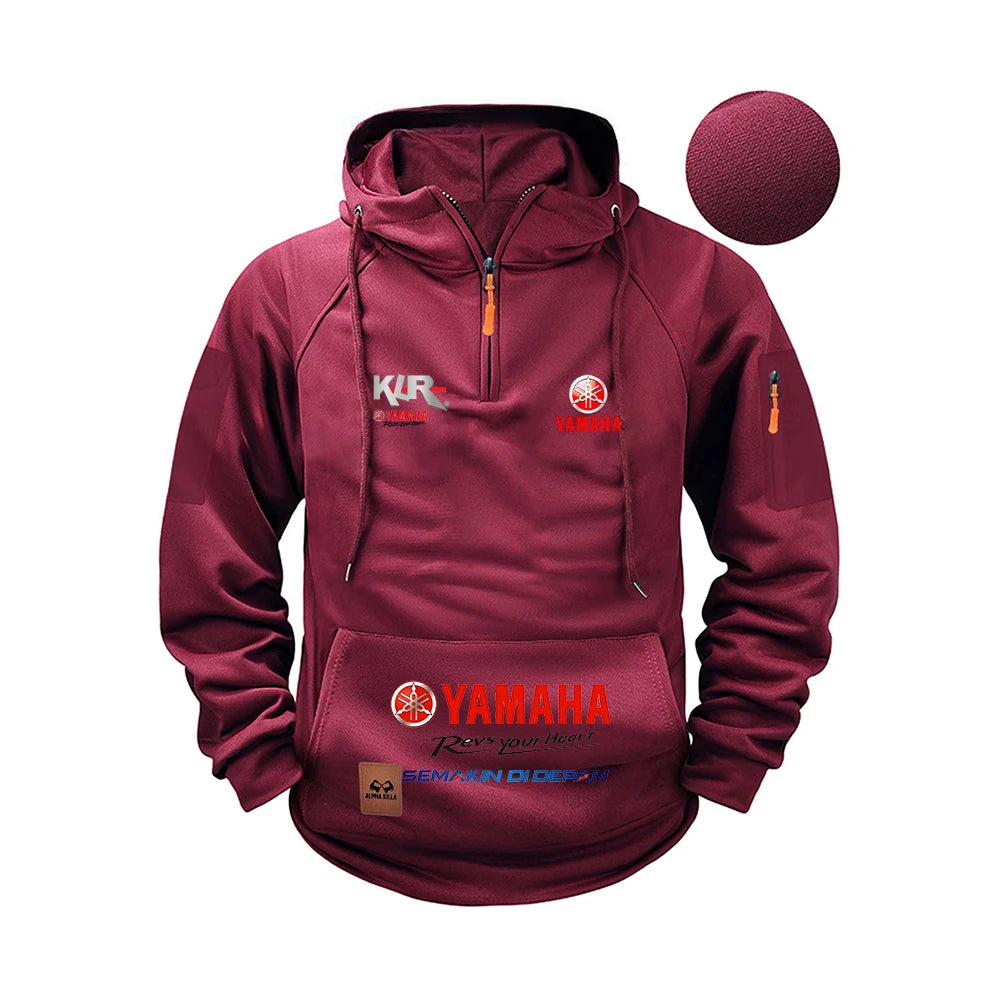 Yamaha's new autumn and winter men's sweater hoodie in 2025, outdoor street sports and casual brand printed hoodie, casual sweat