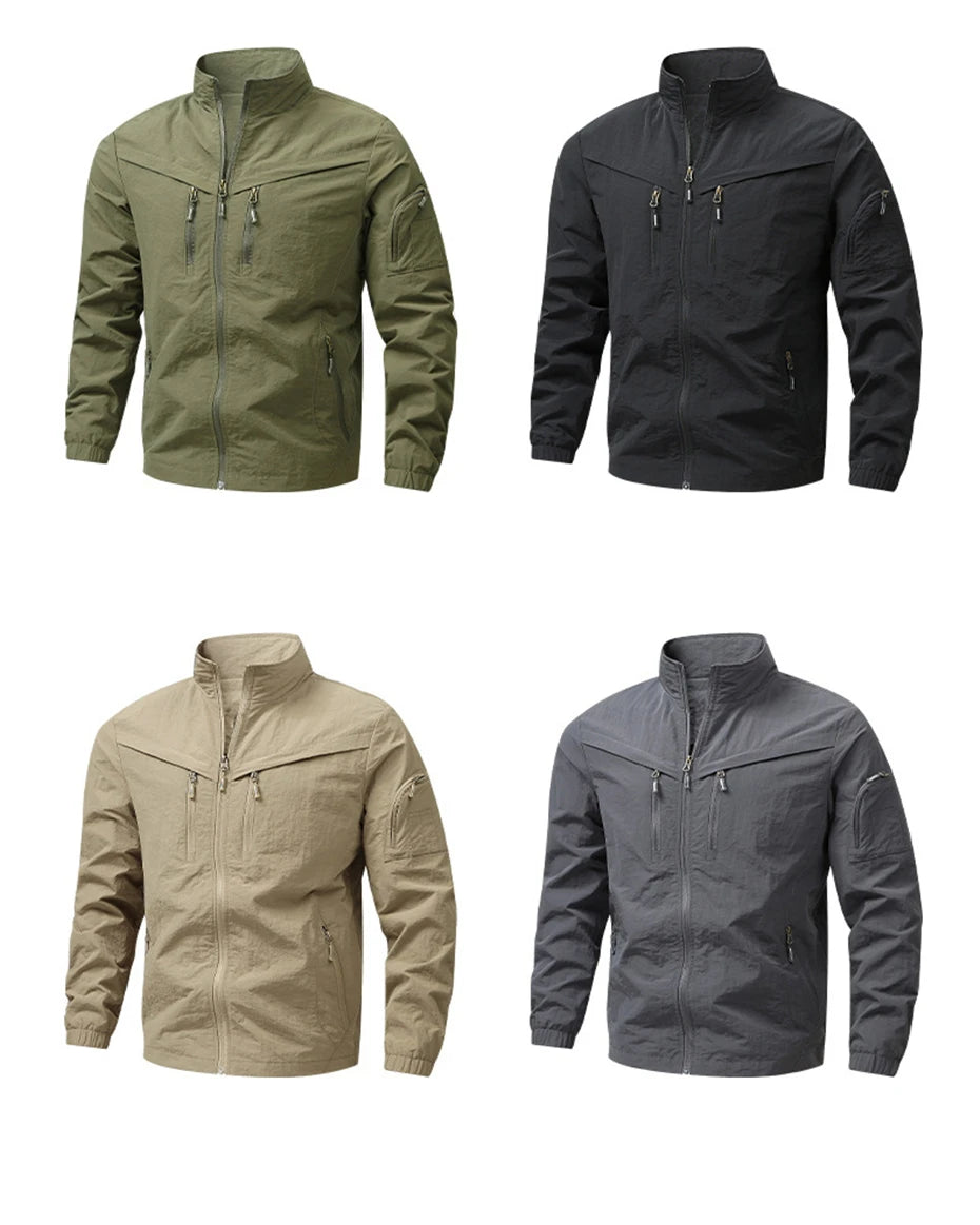 8XL Plus Size Camp Jacket Men Outerwear Outdoor Male Fashion Casual Windbreaker Jacket Big Size 8XL