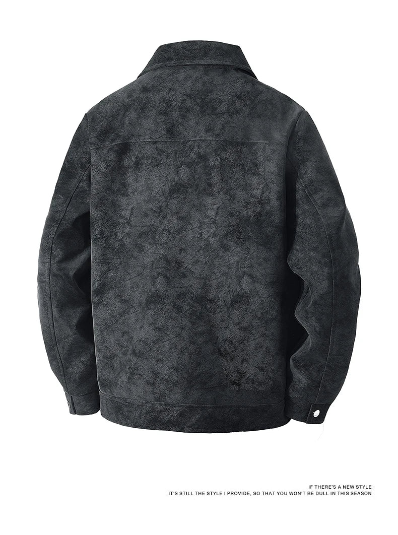 Men Turn Collar Jackets Men Spring and Autumn Button Up Jacket Men Classic Loose and Comfortable Jackets Casual Windproof Jacket