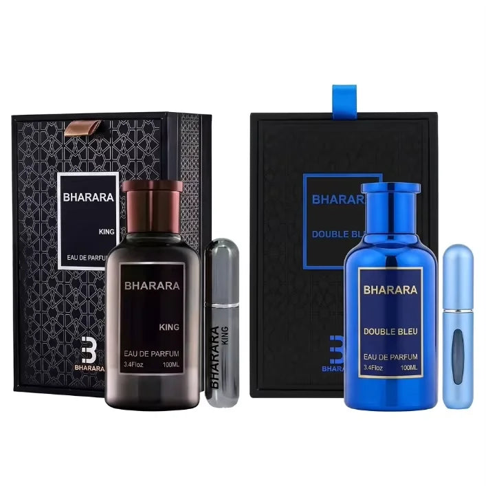 BHARARA Double Bleu King Niche Femme EDP, Luxury Perfume for Men Women, Sophisticated Scent 100ml + 10ml Travel.