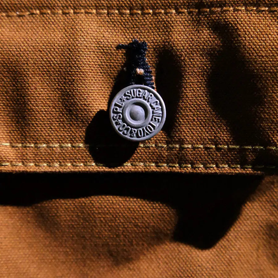 SUGAR CANE & CO 1953 Type 2 13oz Brown Red Ear Japanese Cotton Canvas Jacket