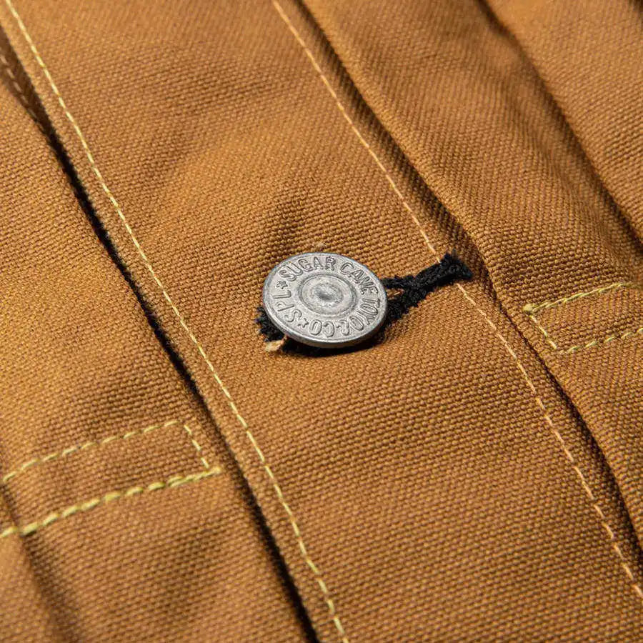 SUGAR CANE & CO 1953 Type 2 13oz Brown Red Ear Japanese Cotton Canvas Jacket