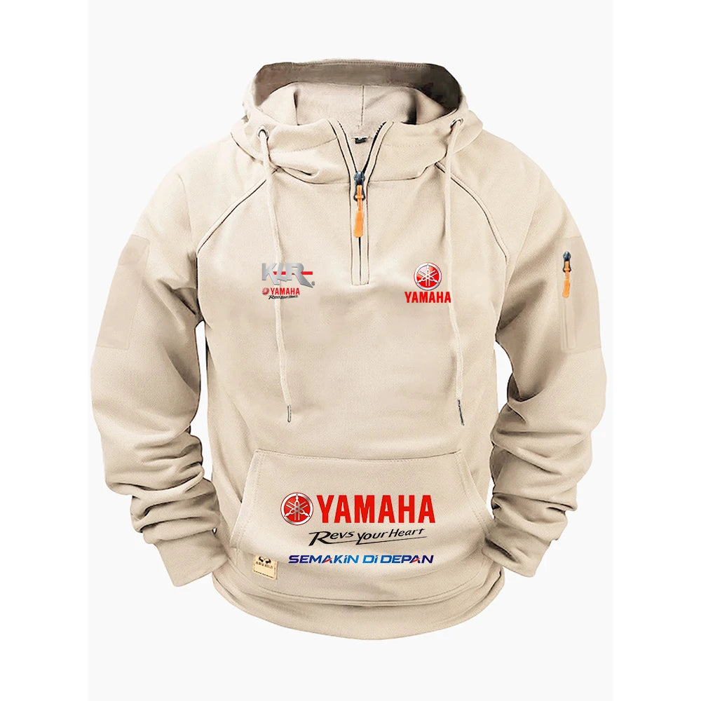 Yamaha's new autumn and winter men's sweater hoodie in 2025, outdoor street sports and casual brand printed hoodie, casual sweat