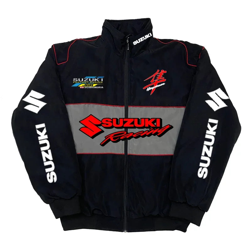 Suzuki Racing Jacket Fashionable Motorcycle Riding Jacket Men and Women Providing Warm Cycling Baseball Y2k Jacket Men Clothing