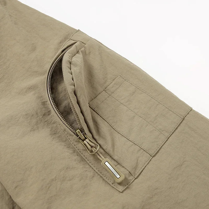 Outdoor Stand Collar Cargo Jacket Men 8XL Waterproof Windproof Tactical Military Jacket Multi-pocket Hiking Mountain Coat Male