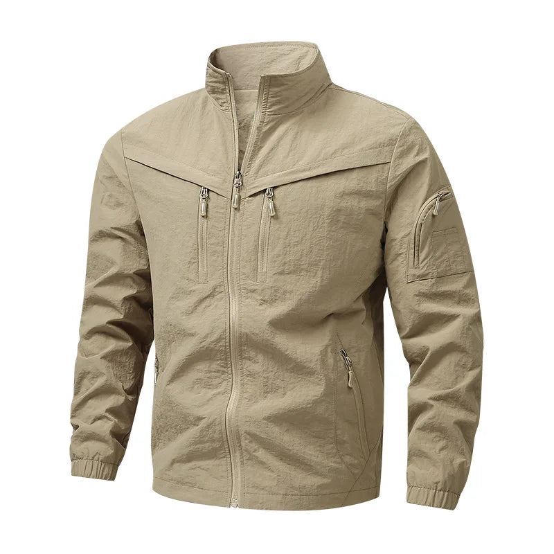 2026 New Large Size Men's Jacket Multi-Pocket Casual Outdoor Charge Jacket Jacket Windproof