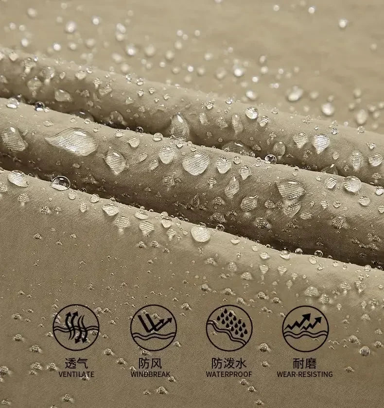Outdoor Stand Collar Waterproof Cargo Jacket Men 8XL Windproof Tactical Military Jackets Multi-pocket Hiking Mountain Coat Male