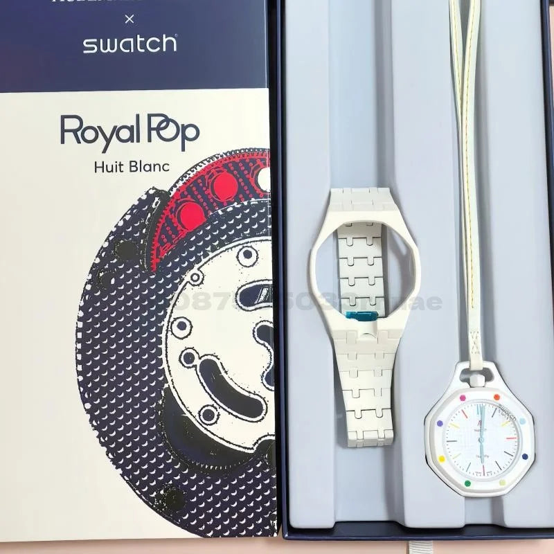 1:1 AP SWATCH Joint Watch Quartz Strap AP Swatch Logo Replica Royal Oak Pocket Watch Couple Watch Exquisite Birthday New Gift