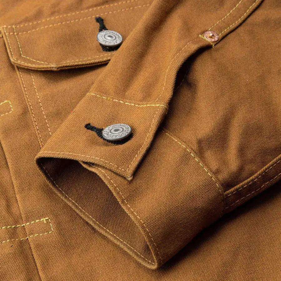 SUGAR CANE & CO 1953 Type 2 13oz Brown Red Ear Japanese Cotton Canvas Jacket